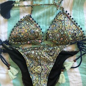 Victorias Secret paisley bikini bathing suit M